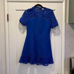 ASOS royal blue lace mini dress